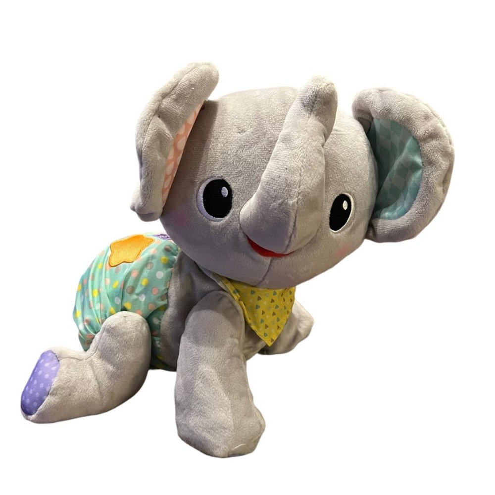 Vtech Explore and Crawl Elephant Plush Baby and Toddler Toy Animal Plush Toy